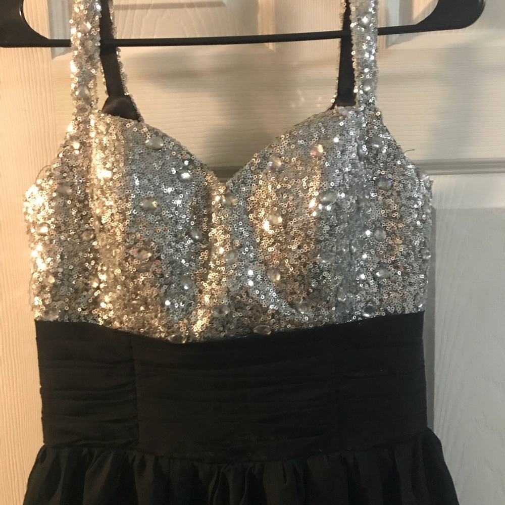 black and silver dress